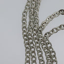 Miu Miu Chain Shoulder Bag Leather Blue Silver Auth BD1352-8