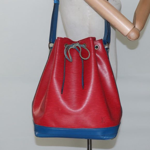 LOUIS VUITTON Epi Noe Shoulder Bag Bicolor Red Blue M44084 LV Auth BD1364