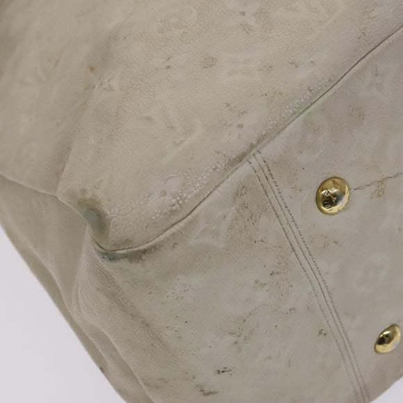 LOUIS VUITTON Monogram Empreinte Artsy MM Shoulder Bag White M93449 Auth BD1368