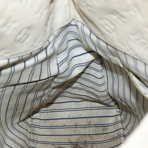 LOUIS VUITTON Monogram Empreinte Artsy MM Shoulder Bag White M93449 Auth BD1368