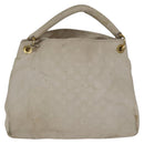 LOUIS VUITTON Monogram Empreinte Artsy MM Shoulder Bag White M93449 Auth BD1368-2