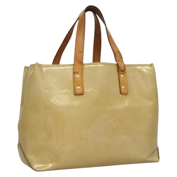 LOUIS VUITTON Monogram Vernis Reade PM Hand Bag Beige M91334 LV Auth BD1369