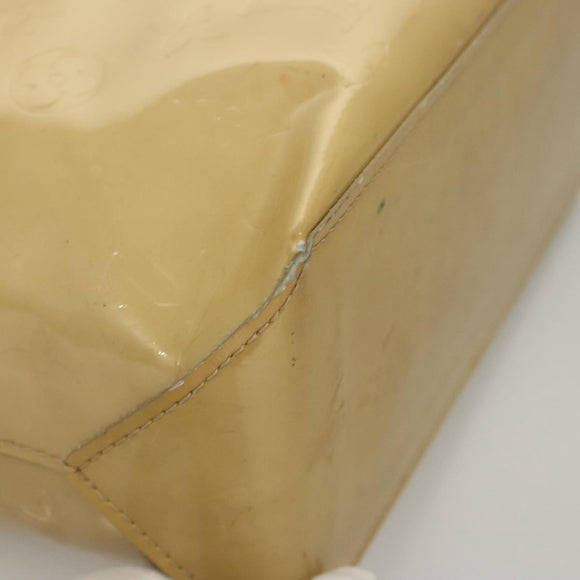 LOUIS VUITTON Monogram Vernis Reade PM Hand Bag Beige M91334 LV Auth BD1369