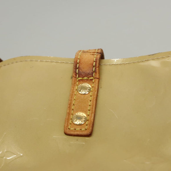 LOUIS VUITTON Monogram Vernis Reade PM Hand Bag Beige M91334 LV Auth BD1369