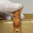 LOUIS VUITTON Monogram Vernis Reade PM Hand Bag Beige M91334 LV Auth BD1369-9