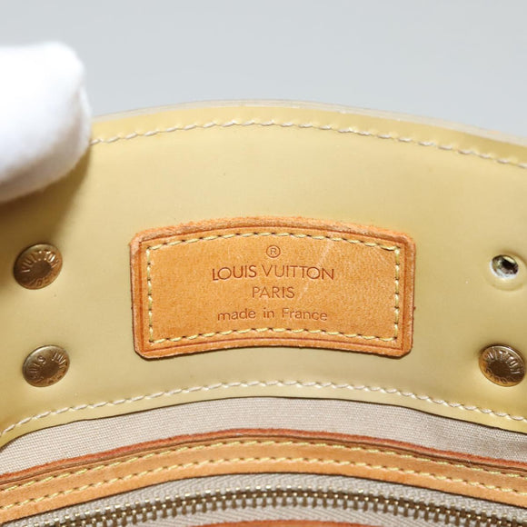 LOUIS VUITTON Monogram Vernis Reade PM Hand Bag Beige M91334 LV Auth BD1369