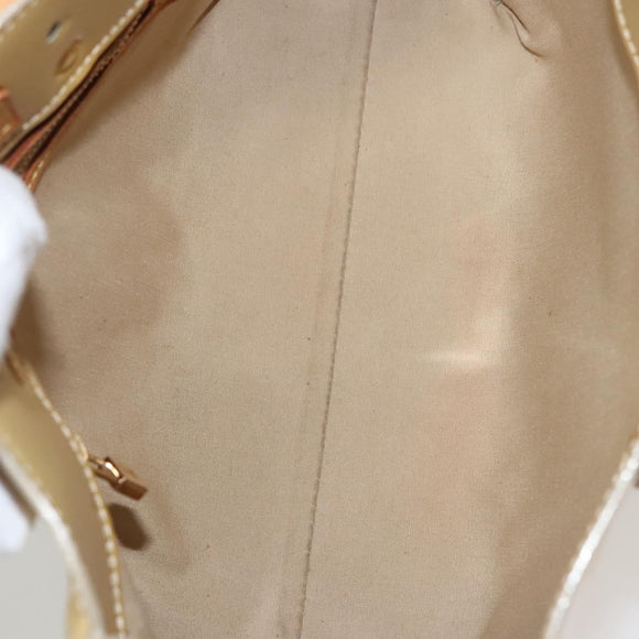 LOUIS VUITTON Monogram Vernis Reade PM Hand Bag Beige M91334 LV Auth BD1369