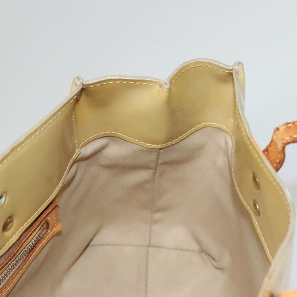 LOUIS VUITTON Monogram Vernis Reade PM Hand Bag Beige M91334 LV Auth BD1369