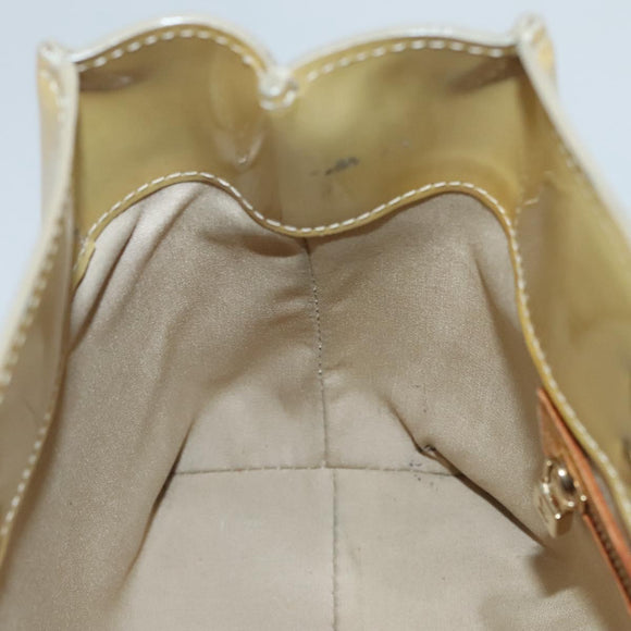 LOUIS VUITTON Monogram Vernis Reade PM Hand Bag Beige M91334 LV Auth BD1369