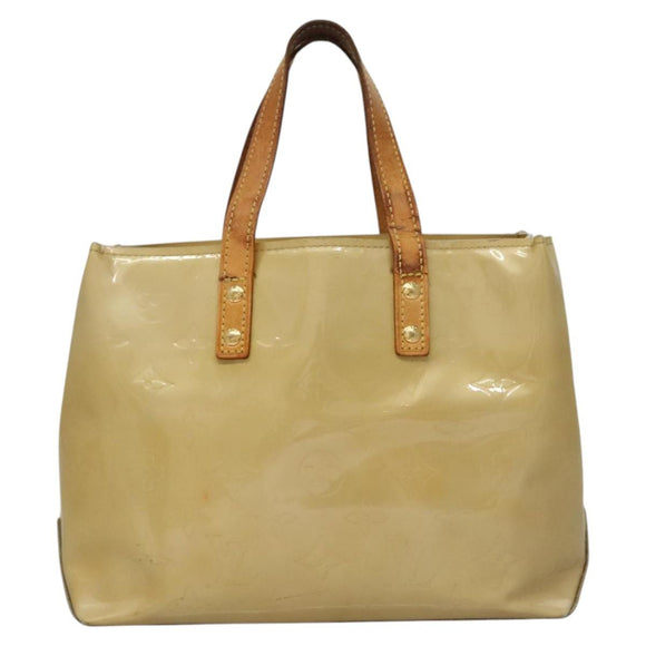 LOUIS VUITTON Monogram Vernis Reade PM Hand Bag Beige M91334 LV Auth BD1369