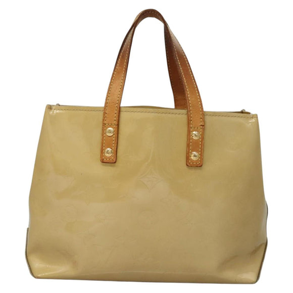 LOUIS VUITTON Monogram Vernis Reade PM Hand Bag Beige M91334 LV Auth BD1369