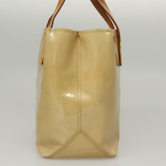 LOUIS VUITTON Monogram Vernis Reade PM Hand Bag Beige M91334 LV Auth BD1369