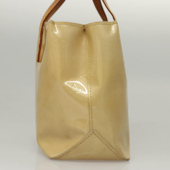 LOUIS VUITTON Monogram Vernis Reade PM Hand Bag Beige M91334 LV Auth BD1369