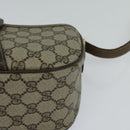 GUCCI GG Supreme Web Sherry Line Shoulder Bag PVC Beige Gold Auth BD1372-16