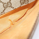 GUCCI GG Supreme Web Sherry Line Shoulder Bag PVC Beige Gold Auth BD1372-11