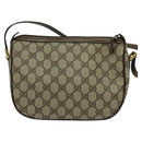 GUCCI GG Supreme Web Sherry Line Shoulder Bag PVC Beige Gold Auth BD1372-2