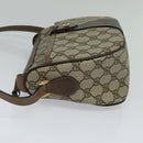 GUCCI GG Supreme Web Sherry Line Shoulder Bag PVC Beige Gold Auth BD1372-3