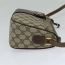 GUCCI GG Supreme Web Sherry Line Shoulder Bag PVC Beige Gold Auth BD1372-4