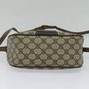 GUCCI GG Supreme Web Sherry Line Shoulder Bag PVC Beige Gold Auth BD1372-5