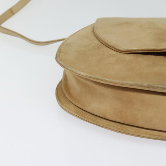 Burberrys Shoulder Bag Suede Beige Auth BD1377