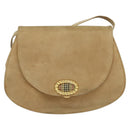 Burberrys Shoulder Bag Suede Beige Auth BD1377-13