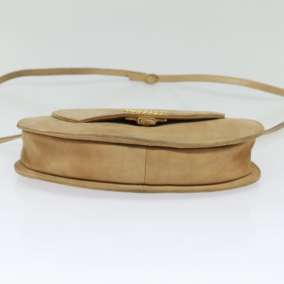 Burberrys Shoulder Bag Suede Beige Auth BD1377