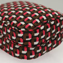 PRADA Shoulder Bag Nylon Leather Brown Pink Silver Auth BD1378V-15