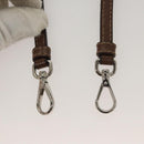 PRADA Shoulder Bag Nylon Leather Brown Pink Silver Auth BD1378V-24