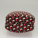 PRADA Shoulder Bag Nylon Leather Brown Pink Silver Auth BD1378V-6