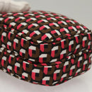 PRADA Shoulder Bag Nylon Leather Brown Pink Silver Auth BD1378V-7