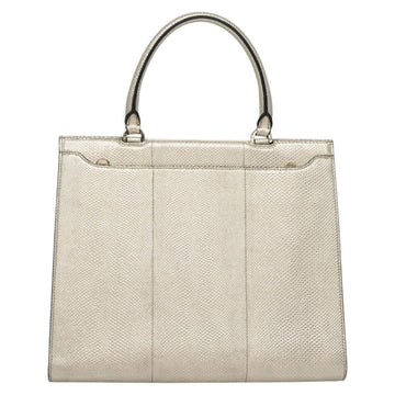 Salvatore Ferragamo Gancini Hand Bag Leather 2way Gold Auth BD137SV - 0