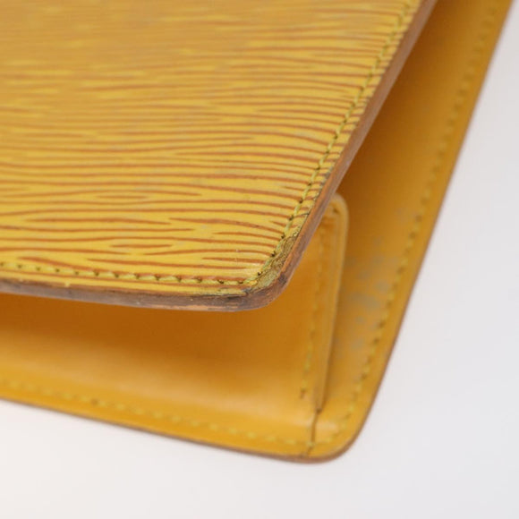 LOUIS VUITTON Epi Sac Plat Hand Bag Yellow M52079 LV Auth BD1385
