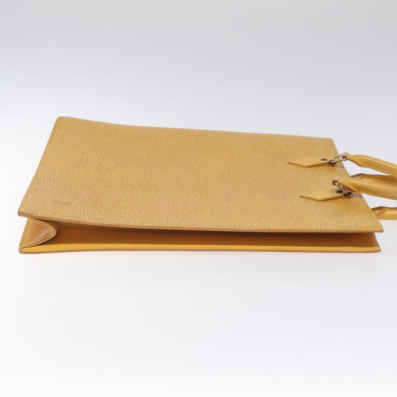 LOUIS VUITTON Epi Sac Plat Hand Bag Yellow M52079 LV Auth BD1385