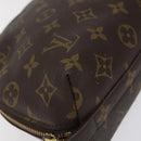 LOUIS VUITTON Monogram Trousse Demi Ronde Cosmetic Pouch M47520 LV Auth BD1391-14