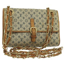 LOUIS VUITTON Monogram Mini Camille Chain Shoulder Bag Blue M92002 Auth BD1396-1