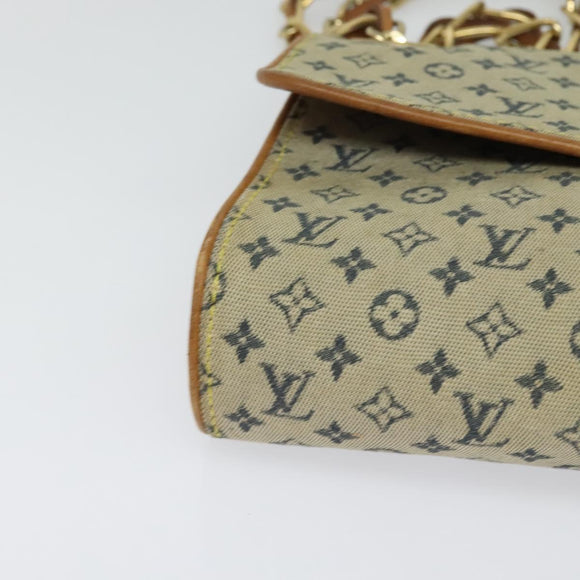 LOUIS VUITTON Monogram Mini Camille Chain Shoulder Bag Blue M92002 Auth BD1396
