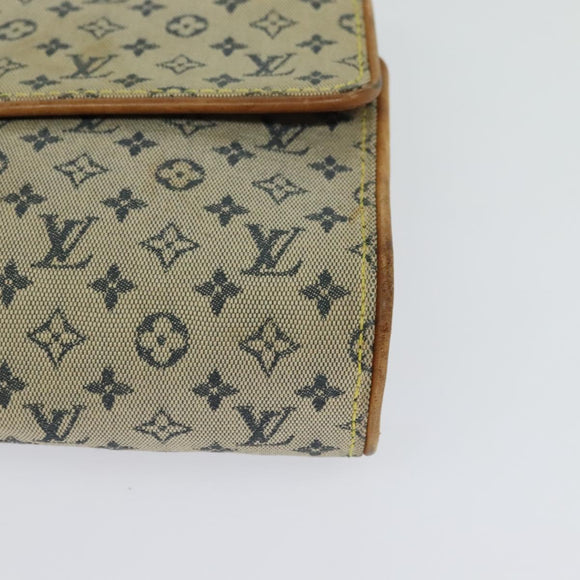 LOUIS VUITTON Monogram Mini Camille Chain Shoulder Bag Blue M92002 Auth BD1396