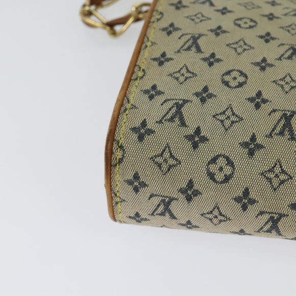 LOUIS VUITTON Monogram Mini Camille Chain Shoulder Bag Blue M92002 Auth BD1396