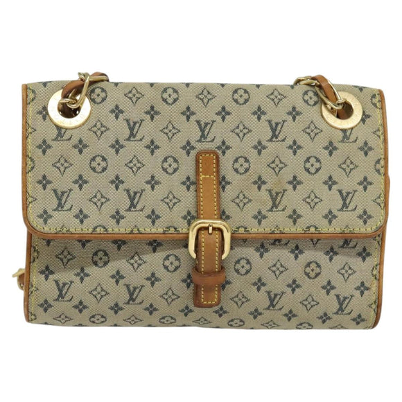 LOUIS VUITTON Monogram Mini Camille Chain Shoulder Bag Blue M92002 Auth BD1396