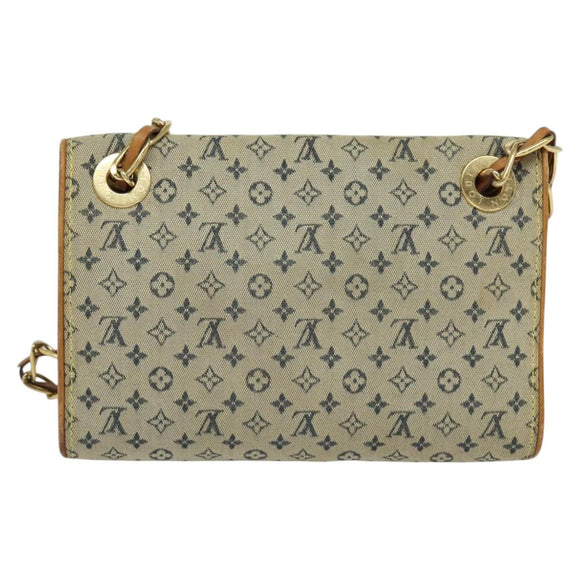 LOUIS VUITTON Monogram Mini Camille Chain Shoulder Bag Blue M92002 Auth BD1396