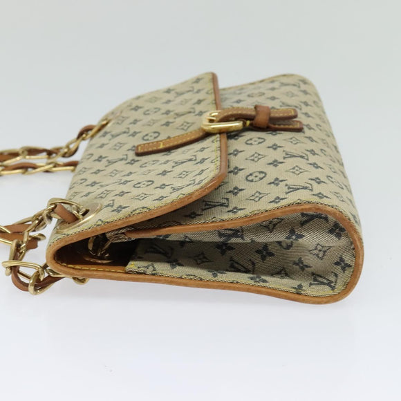 LOUIS VUITTON Monogram Mini Camille Chain Shoulder Bag Blue M92002 Auth BD1396