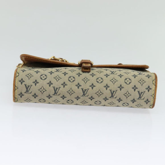 LOUIS VUITTON Monogram Mini Camille Chain Shoulder Bag Blue M92002 Auth BD1396