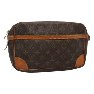 LOUIS VUITTON Monogram Compiegne 28 Clutch Bag M51845 LV Auth BD140