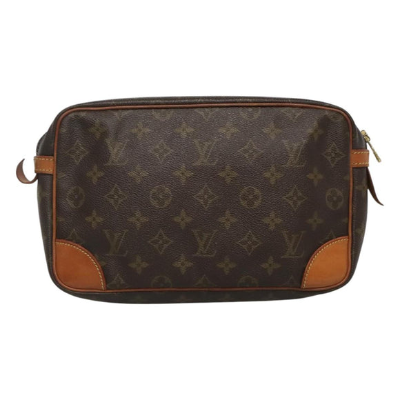 LOUIS VUITTON Monogram Compiegne 28 Clutch Bag M51845 LV Auth BD140