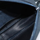 Christian Dior Honeycomb Canvas Shoulder Bag Gold Navy Auth BD1407-17