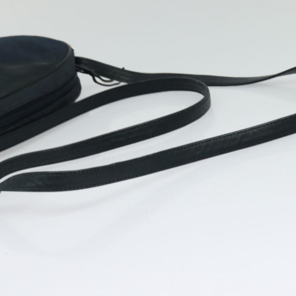 Christian Dior Honeycomb Canvas Shoulder Bag Gold Navy Auth BD1407