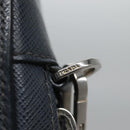 PRADA Clutch Bag Safiano leather Navy Silver Auth BD1408-9