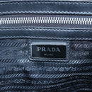 PRADA Clutch Bag Safiano leather Navy Silver Auth BD1408-20