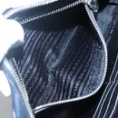 PRADA Clutch Bag Safiano leather Navy Silver Auth BD1408-23