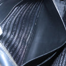 PRADA Clutch Bag Safiano leather Navy Silver Auth BD1408-24